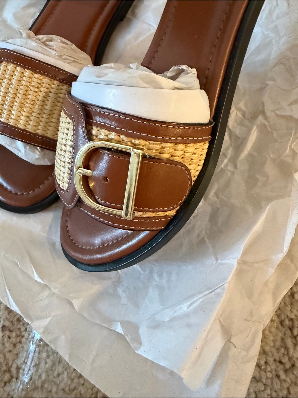 Mango Raffia Sandals - Picture 4 of 9